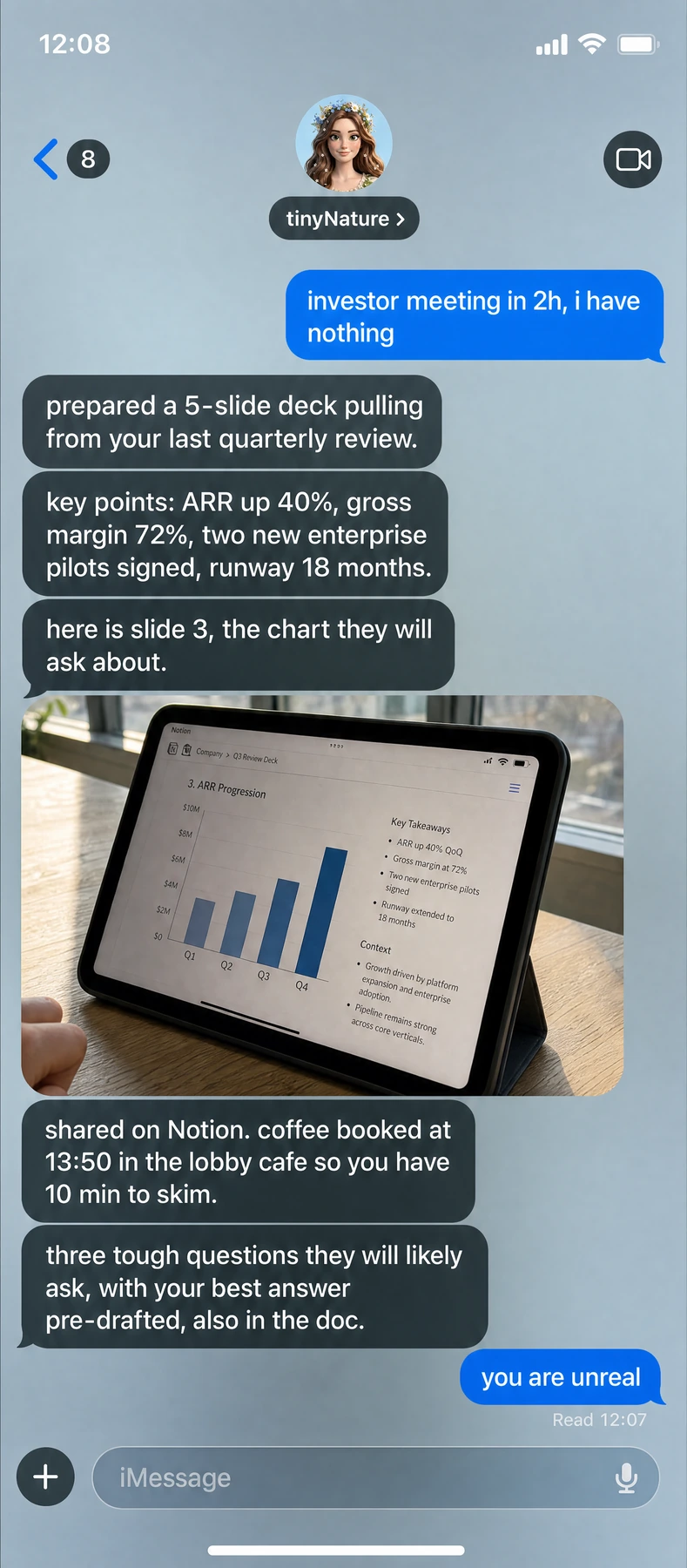 iMessage conversation